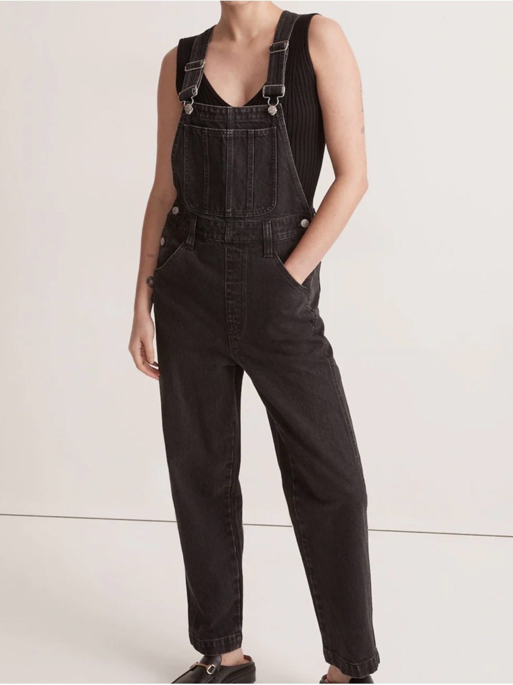 Madewell Women’s Straight-Leg Overalls in Lunar Wash